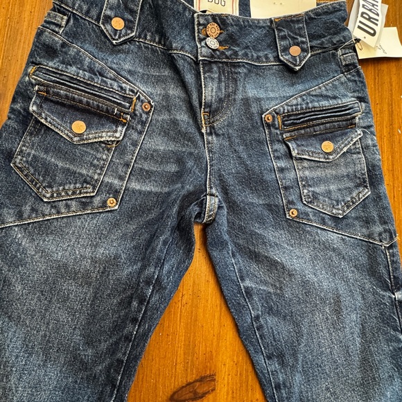 BDG Blue Flare Wide Leg Jeans Classic Style - Picture 8 of 9